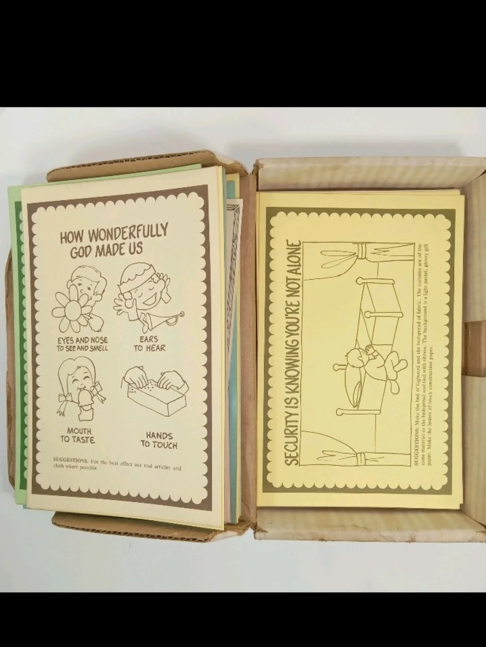 Vintage 96 Bulletin Board Ideas Cards -70s/80s Classroom Display Kit